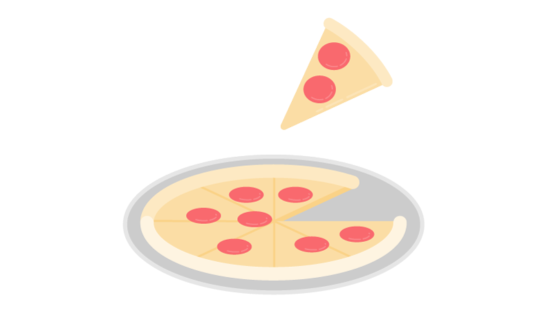 1 pizza mediana